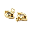 Brass Micro Pave Cubic Zirconia Charms KK-E068-VB242-3