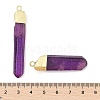 Natural Quartz Crystal Pointed Pendants G-P253-03G-11-3