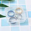 4 Colors Stainless Steel Grooved Finger Ring Settings STAS-TA0001-26E-11