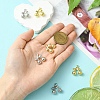 6Pcs 2 Colors Brass Pendants KK-CJ0003-12-4
