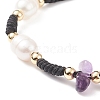 Natural & Synthetic Mixed Stone Chips Braided Bead Bracelets BJEW-JB08719-04-4