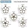 CHGCRAFT 30Pcs 5 Styles Alloy Open Back Bezel Pendants FIND-CA0008-59AB-2