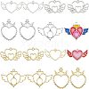 16Pcs 4 Style Alloy Open Back Bezel Big Pendants FIND-OC0001-65-1