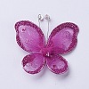 Polyester Butterfly Decoration DIY-WH0018-03H-2