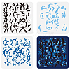 3Pcs 3 Styles PET Hollow Out Drawing Painting Stencils DIY-WH0394-0315-1