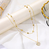 Alloy Heart Pendant Double-Layer Necklaces for Women FS-WG8D9FE-01-4