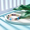 8.5MM Imitation Gemstone Glass Round Beads Stretch Bracelet for Women X-BJEW-JB07415-4