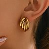Stainless Steel Multilayer C-Shaped Stud Earrings AL3746-2-2