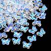 AB Color Plated Transparent Glass Beads GLAA-Z020-01A-1