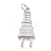 Eco-Friendly Brass Micro Pave Cubic Zirconia Pendants KK-K268-16P-2