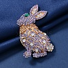 Rabbit Rhinestone Brooch PW-WG45E9C-01-1