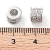 Brass Micro Pave Clear Cubic Zirconia Beads KK-U028-20P-3