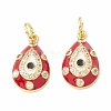 Rack Plating Brass Micro Pave Cubic Zirconia Pendants KK-H428-03G-3