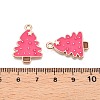 Christmas Theme Rack Plating Alloy Enamel Pendants X-ENAM-T021-17KCG-3