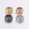 Brass Micro Pave Cubic Zirconia Beads ZIRC-G125-43-1