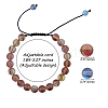 3Pcs Round Synthetic Moonstone Braided Bead Bracelets BJEW-SW00061-01-7