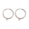 316 Stainless Steel Huggie Hoop Earring Findings EJEW-B158-01G-P-1