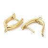 Brass Hoop Earrings Finding KK-M262-1C-G-2