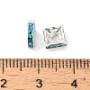 Brass Rhinestone Spacer Beads X-RSB072-13S-2