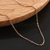 Brass Rolo Chains Necklaces for Women NJEW-D302-45RG-2