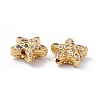 Rack Plating Brass Micro Pave Colorful Cubic Zirconia Beads ZIRC-C040-14G-3