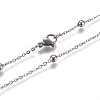 Non-Tarnish 304 Stainless Steel Cable Chain Necklaces NJEW-L159-08B-P-1