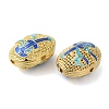 Rack Plating Brass Enamel Beads KK-P276-26C-04G-2