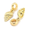 Rack Plating Alloy Spiral Shell Shape European Dangle Charms FIND-B034-42G-2