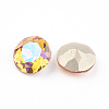 Pointed Back & Back Plated Glass Rhinestone Cabochons RGLA-J012-8mm-001AP-2