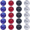 20Pcs 4 Colors Acrylic Rhinestone Beads OACR-SC0003-05-1