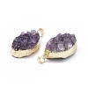 Natural Amethyst Druzy Pendants G-C002-05-5