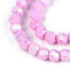 Anti-Tarnish Electroplate Glass Beads Strands X-EGLA-T021-4mm-15-01-3