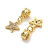 Rack Plating Brass Micro Pave Cubic Zirconia Charms KK-S398-05B-2