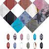 N24Pcs 12 Style Faceted No Hole Natural & Synthetic Gemstone for Wire Wrapped Pendants Making G-NB0003-01-3
