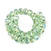 Electroplate Transparent Glass Beads Strands EGLA-N022-04A-D11-2