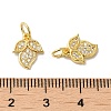 Rack Plating Brass Micro Pave Cubic Zirconia Pendants KK-K377-70G-3