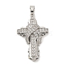 Brass Micro Pave Cubic Zirconia Pendants KK-P250-05P-1