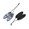 2Pcs Natural Black Lip Shell Pendants FIND-Z079-01A-2