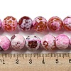 Faceted Natural Fire Crackle Agate Beads Strands G-F447-12mm-J03-5