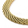 304 Stainless Steel Mesh Chain Necklace for Men Women NJEW-P271-02G-2