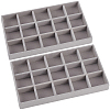 15 Grids Rectangle Wood Covered with Velvet Jewelry Trinket Display Trays AJEW-WH20054-062G-02-1