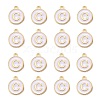 Golden Plated Alloy Charms LS-ENAM-S118-01C-2
