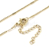 304 Stainless Steel Heart Pendant Necklaces with Cubic Zirconia NJEW-H029-01G-D-3