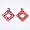 Spray Painted Alloy Pendants PALLOY-S122-02A-2