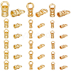   60Pcs 3 Style Brass Cord End FIND-PH0006-14-1