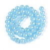 Electroplate Imitation Jade Glass Beads Strands GLAA-T032-J8mm-AB04-2