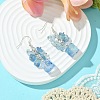 Natural Rose Quartz Chip & Natural Quartz Dangle Earrings for Women EJEW-TA00560-02-2