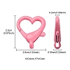 10Pcs 10 Colors Spray Painted Eco-Friendly Alloy Lobster Claw Clasps FIND-YW0002-26-4