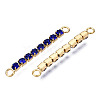 Brass Pave Rhinestone Chain Connector Charms KK-N216-416A-1