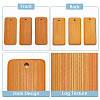   120Pcs Bamboo Pendants WOOD-PH0002-71-4